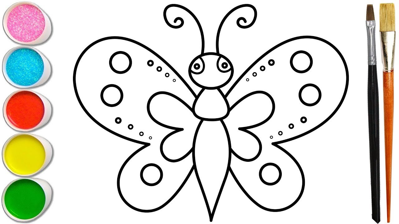 Butterfly.🦋. Colouring and Painting, For Kids and Toddlers.Galaxy art.Child art 