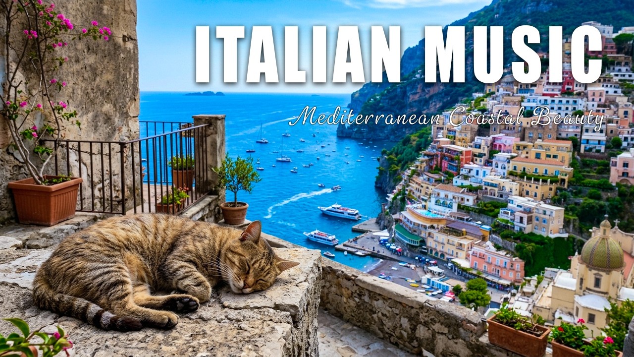 🎶 Italian Vibes & Mediterranean Music 🎶 Amalfi Coast & Lake Como Luxury Yacht & Villa Views | 4K