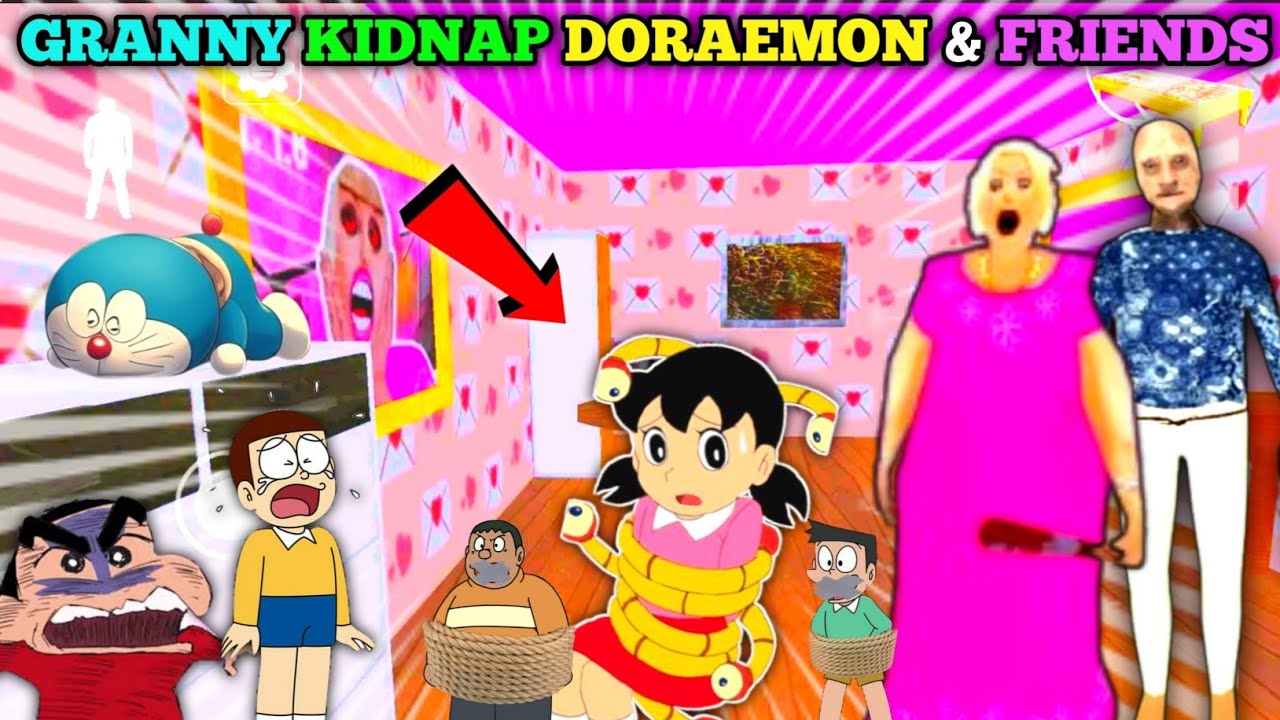 GRANNY BECOME BARBIE | Granny Kidnap Doraemon Nobita Gian Shizuka And Friends | Doraemon Vs Granny