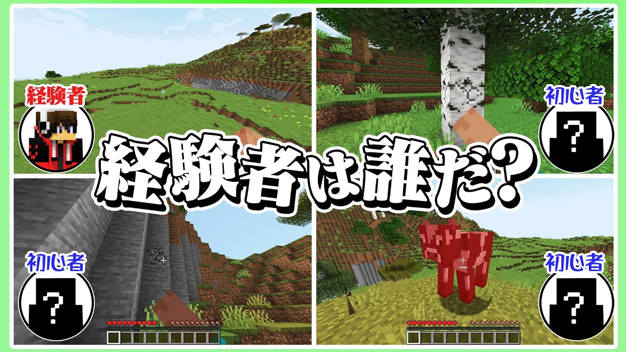 マイクラ初心者に紛れている経験者を見抜け！！