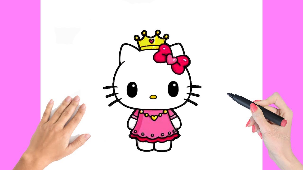 Hello Kitty Princess Drawing Step By Step - Drawing For Kids