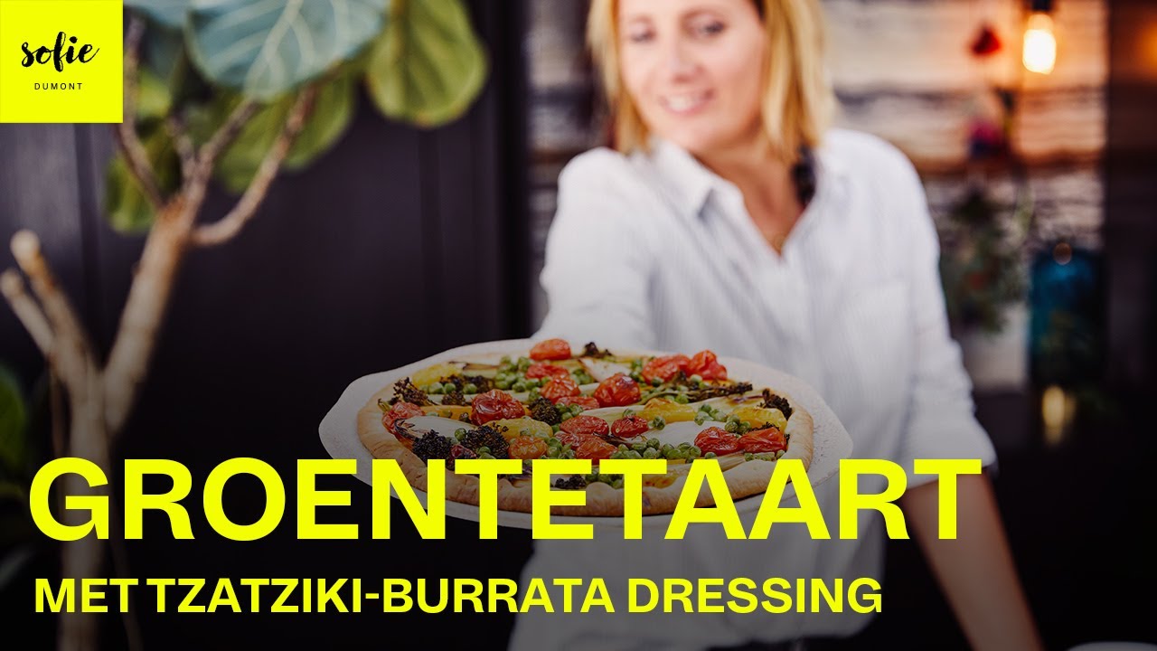 Smaakvolle groentetaart met tzatziki-burrata dressing ​| Sofie Dumont