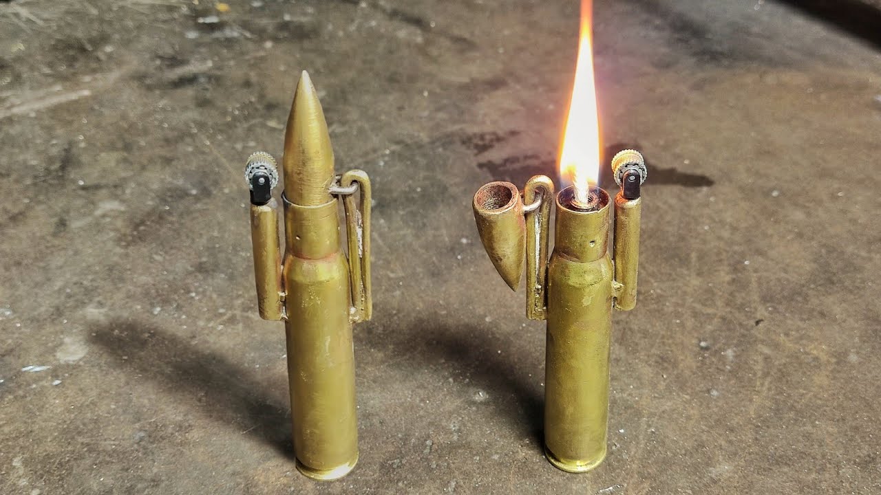 DIY Gasoline Lighter Bullet from a Cartridge Case. Metro 2033 Exodus Bullet Lighter
