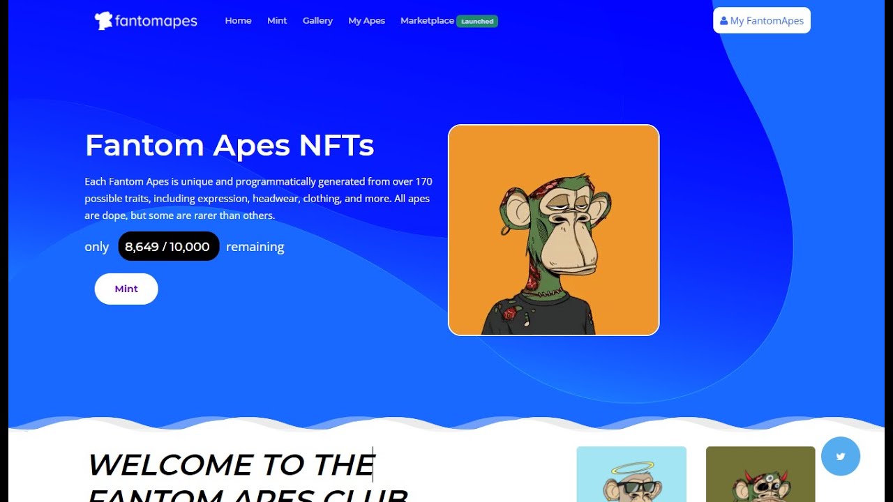 Fantom Apes - A Collection of 10,000 Bored Apes NFTs