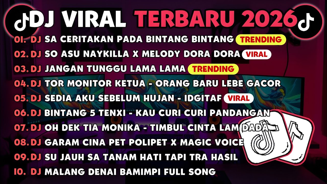 DJ TIKTOK TERBARU 2026🎵DJ SA CERITAKAN PADA BINTANG BINTANG🎵DJ SO ASU NAYKILLA X MELODY DORA DORA