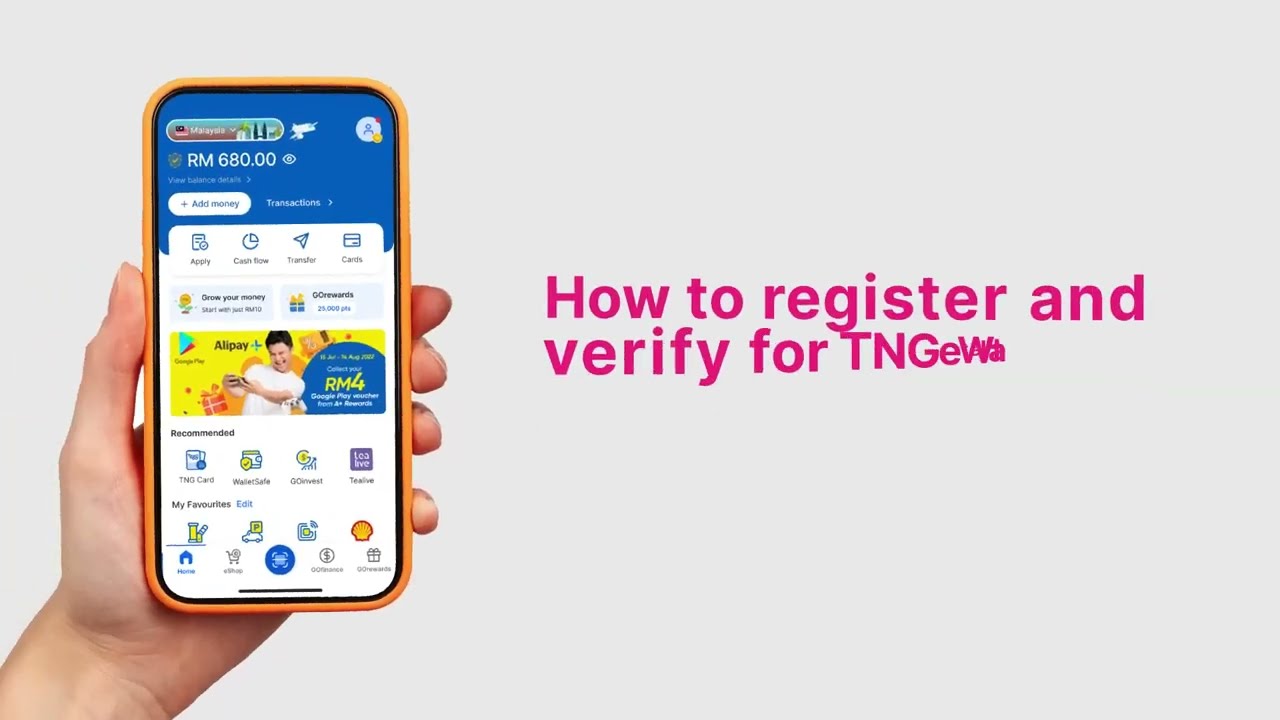 How to register and verify for TNG eWallet