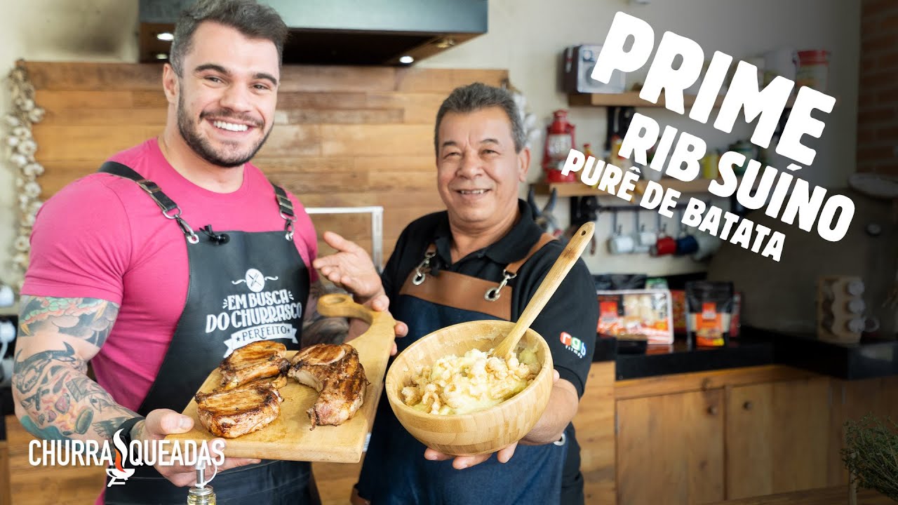 Prime Rib e Tomahawk Suíno com Purê de Batata I Churrasqueadas