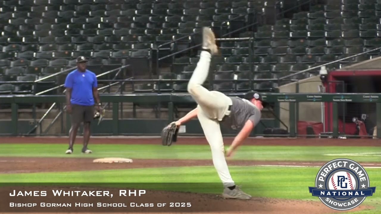James Whitaker Prospect Video, RHP, Bishop Gorman High School Class of 2025,  3B Side Mechanics