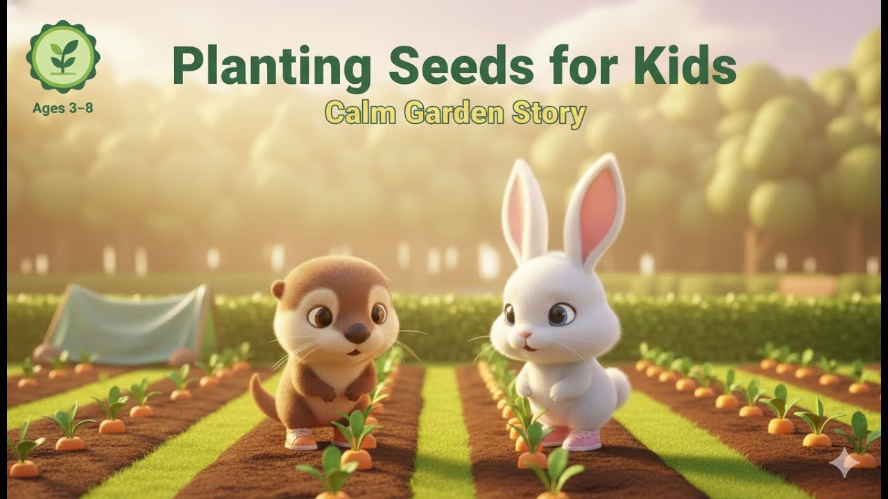 Gentle Vegetable Garden Adventure for Kids | Otter & Rabbit&rsquo;s Rainy Day