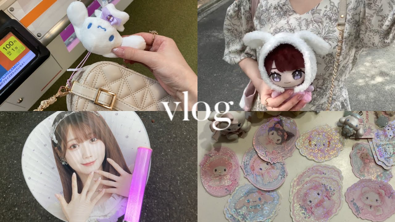 【社会人の休日vlog】イコラブのライブに行ったり、サンリオ(シナモン)グッズを沢山ゲットした日🎀✨