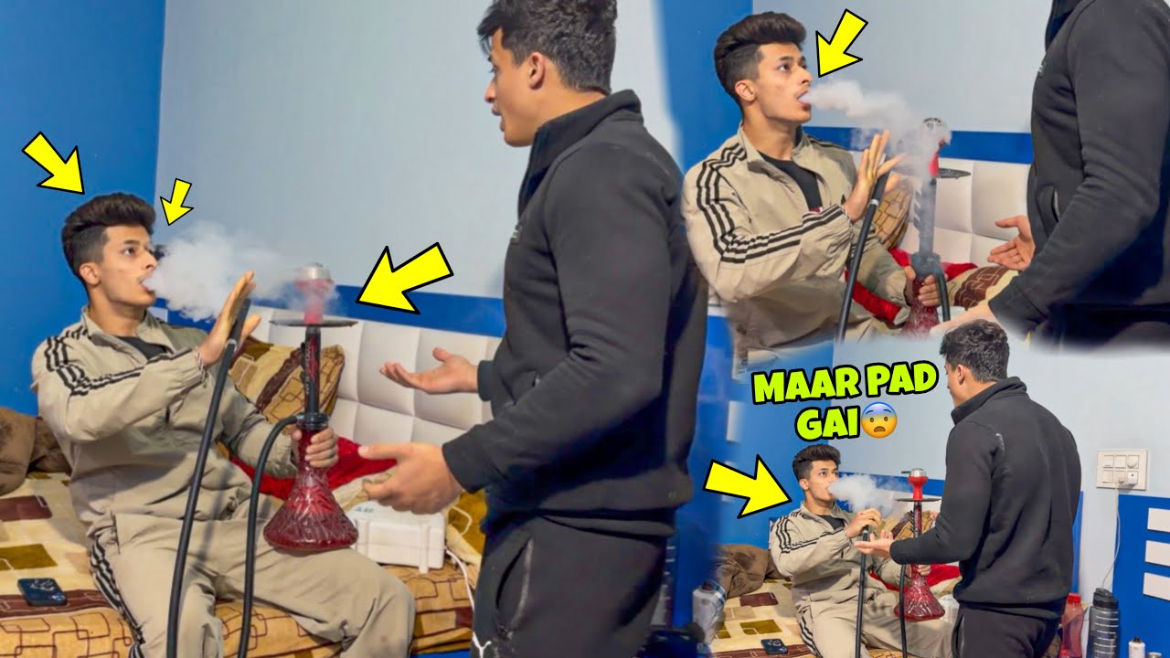 Chota bhai Smoking😨 | Hookah Smoking karta pakda gaya aaj @Thotuop 