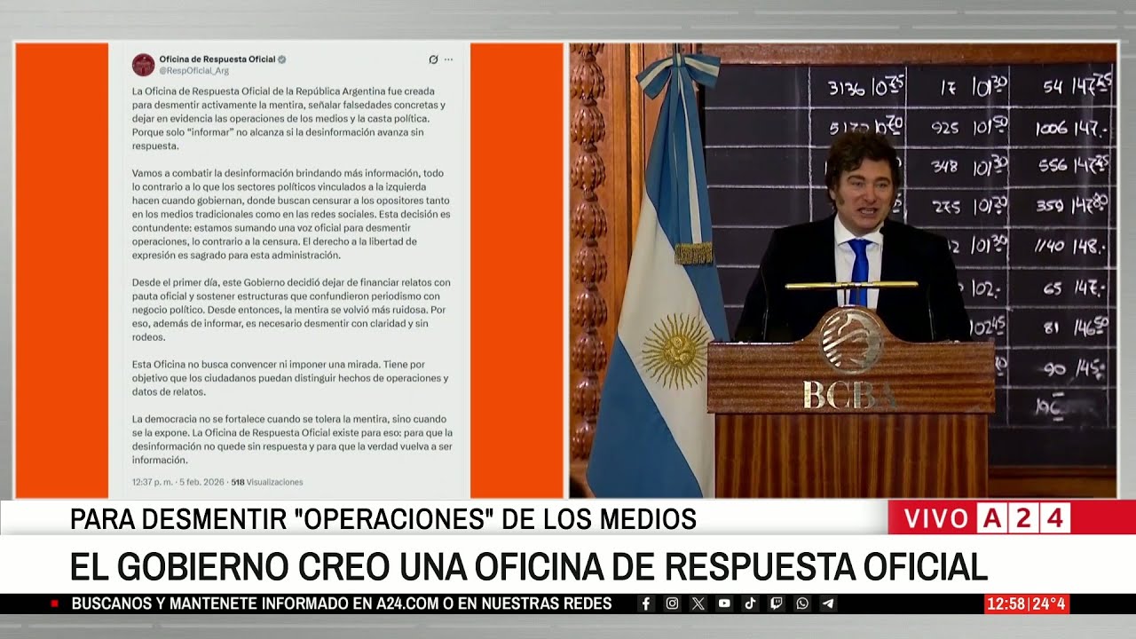 📢 EL GOBIERNO CREÓ UNA OFICINA DE RESPUESTA OFICIAL PARA DESMENTIR NOTICIAS FALSAS