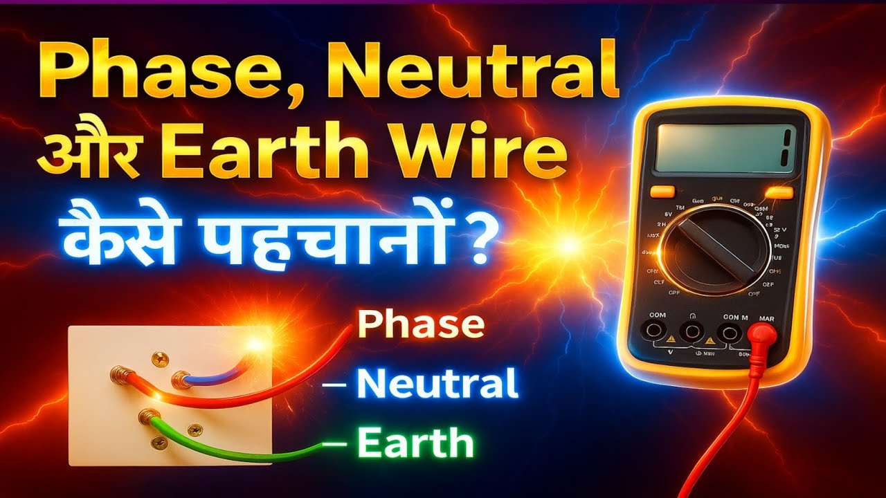 🔥 Multimeter से Live Test | Phase, Neutral, Earth Wire पहचानने का Practical तरीका&rdquo;@TechnicianTapan 