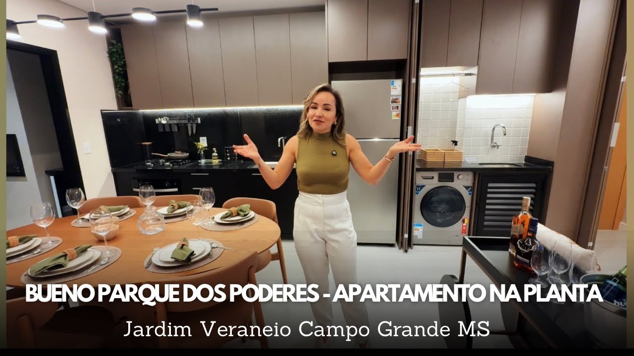 APARTAMENTO NA PLANTA - BUENO PARQUE DOS PODERES SACADA COM CHURRASQUEIRA- CAMPO GRANDE MS 