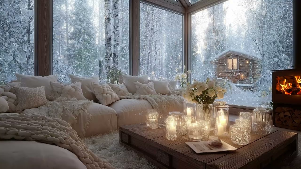 Warm Fire and Peaceful Piano Melodies for Deep Focus, Calm Mind, and Serenity