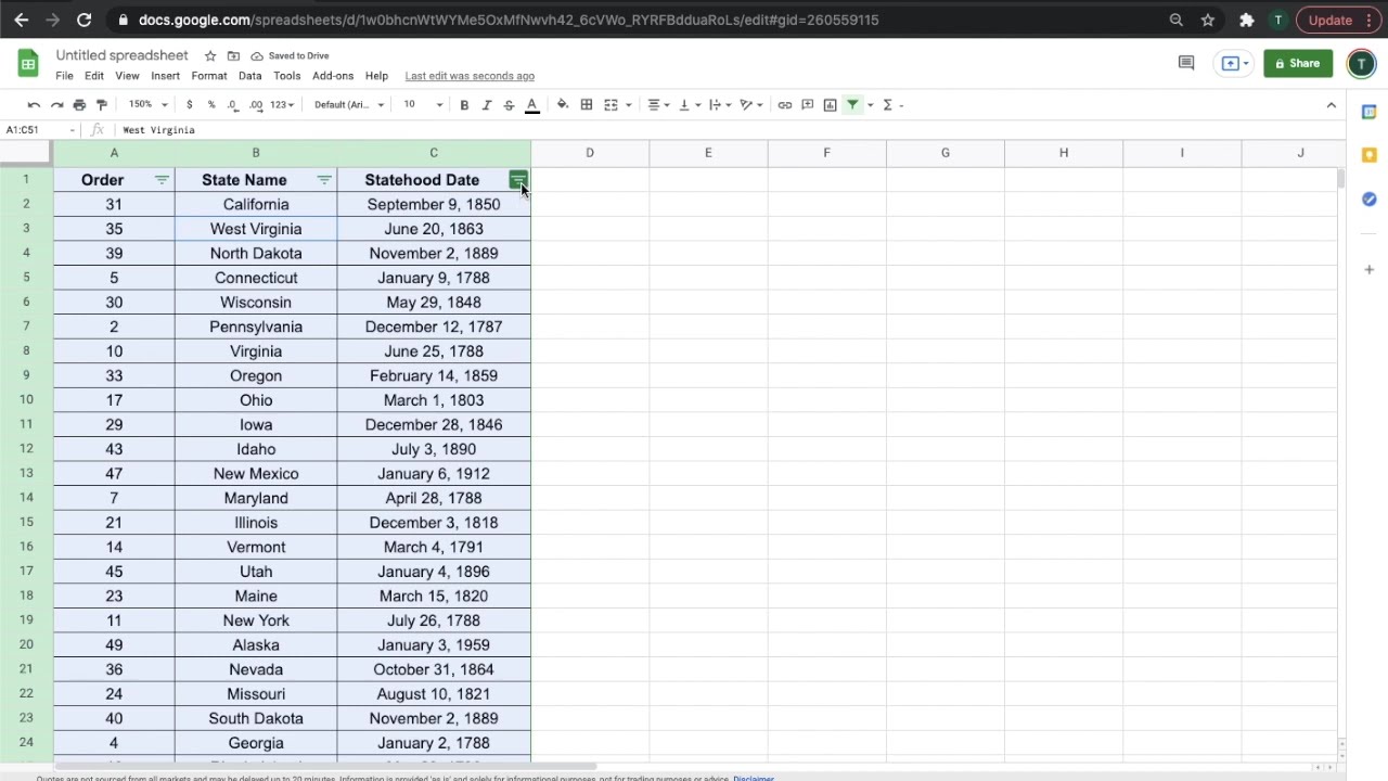 How to filter by date in Google Sheets