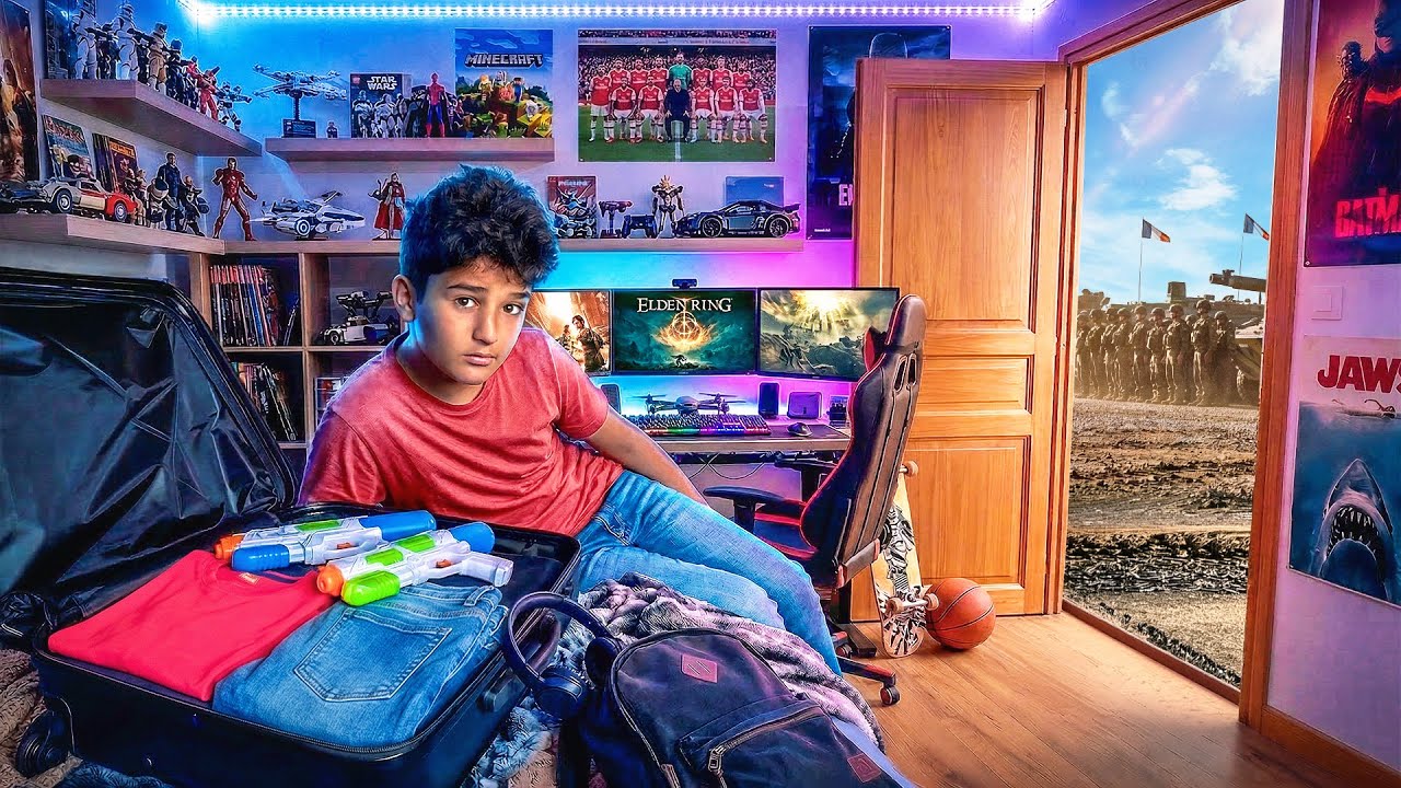Nadim prépare sa valise pour aller à la guerre..!