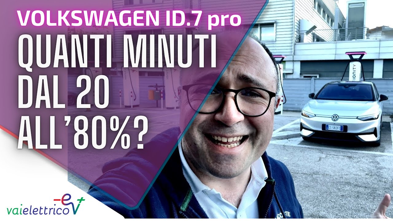 VOLKSWAGEN ID.7 pro: QUANTI MINUTI per CARICARLA dal 20 all’80%? CURVA di RICARICA IMPRESSIONANTE!