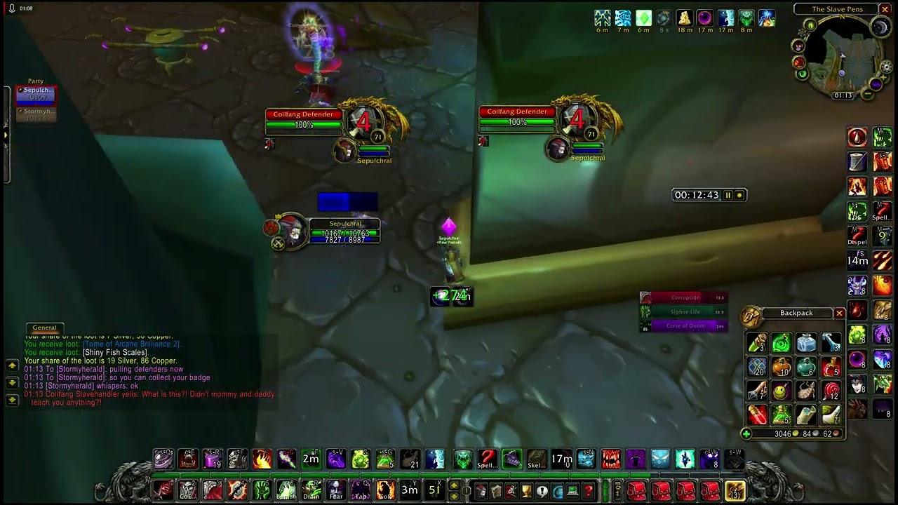 WoW Classic (Anniversary) - Slave Pens HC Solo (Warlock w/ Buyer PoV) Full Run Part V (2026-03-08)