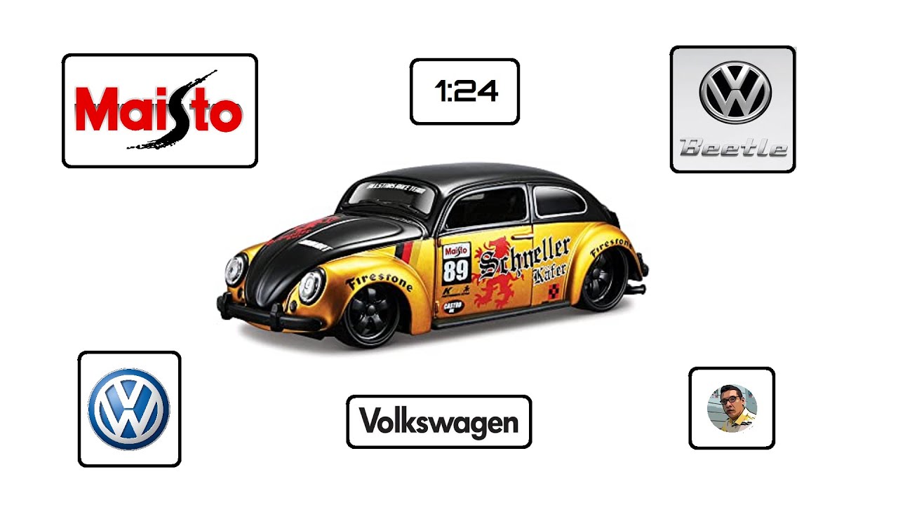 Unboxing Maisto 1:24 Volkswagen Beetle Schneller Käfer. Premiere DC. Escarabajo a escala diecast 🚗🚓🚕