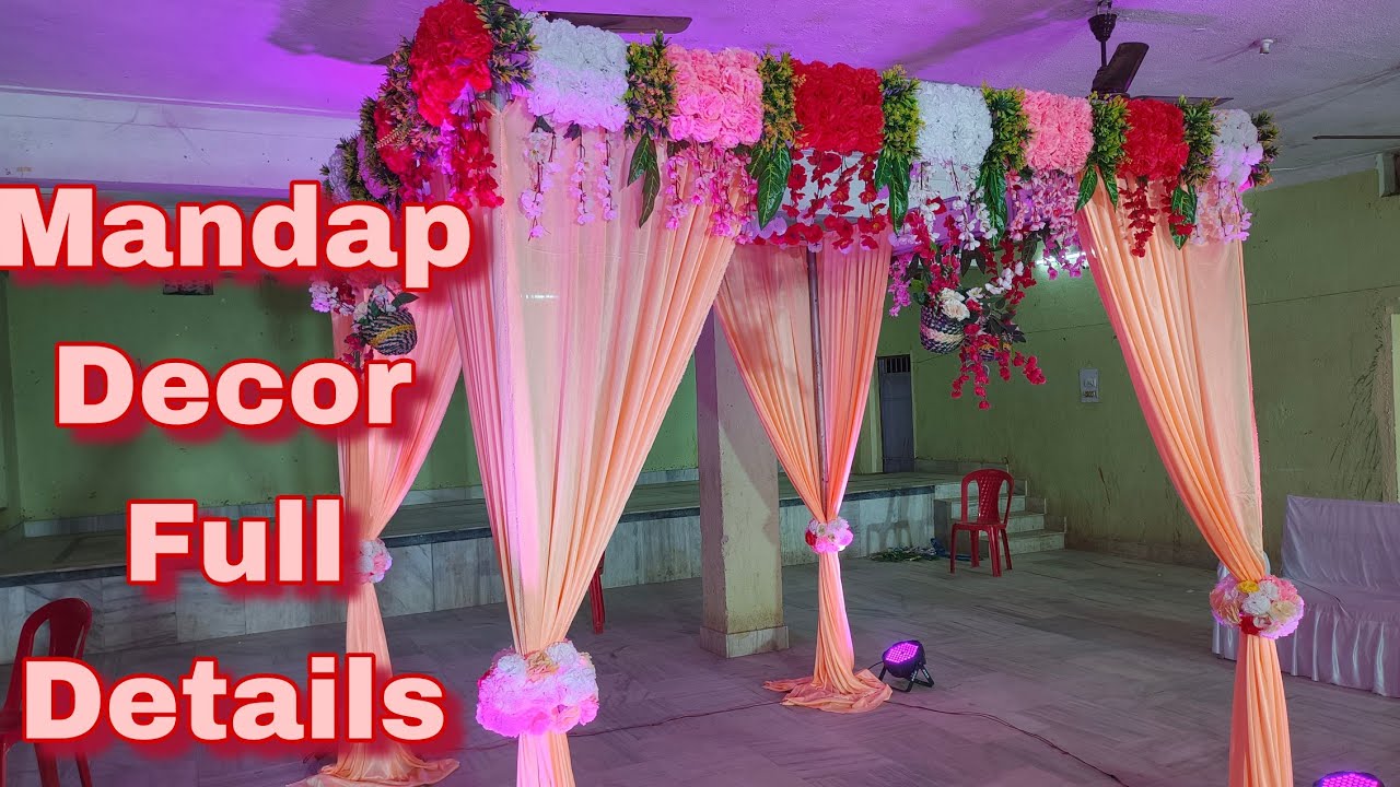 wedding mandap decoration || how to mandap decor for wedding . mandap decor ideas