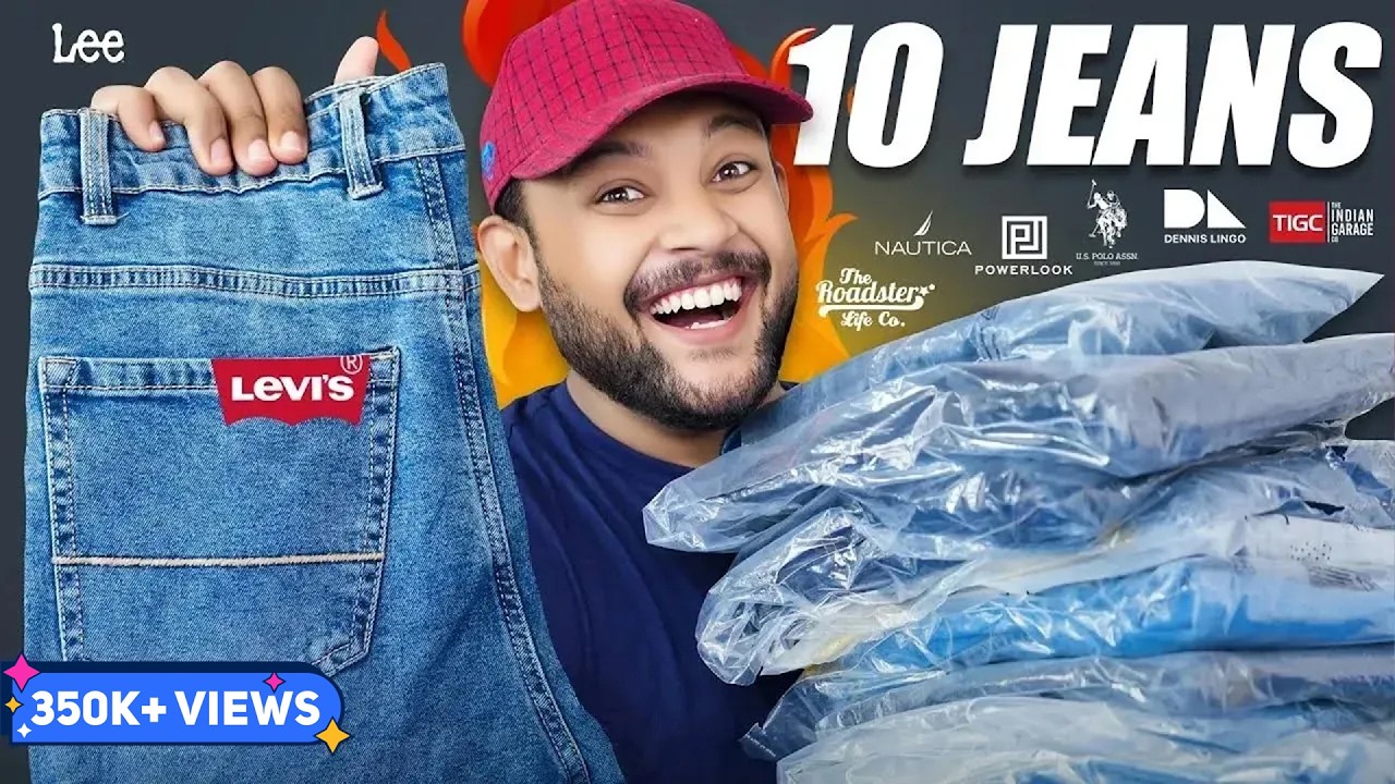 10 Best Men Jeans for College From ₹500 🔥 Levis, Powerlook Jeans Haul Review 2024 | ONE CHANCE