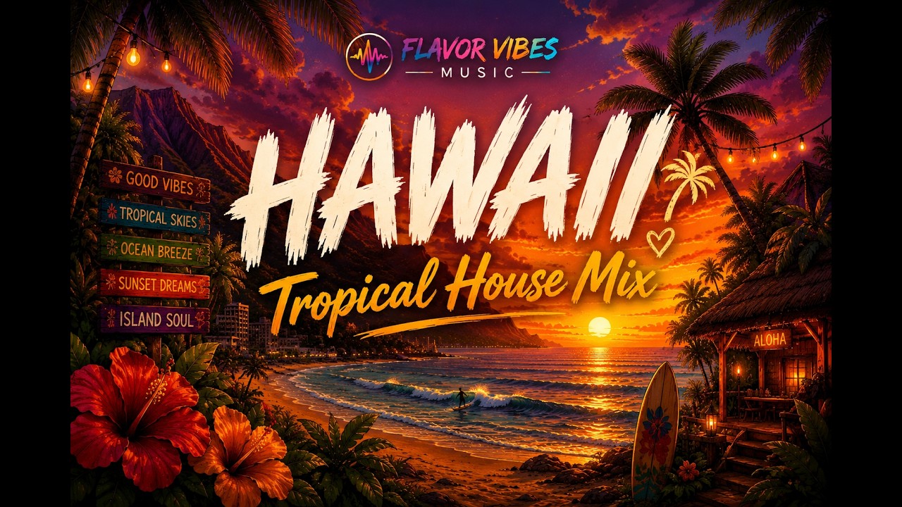 Hawaii Tropical House Mix 🌺 Relaxing Instrumental Music for Beach, Chill & Summer Vibes