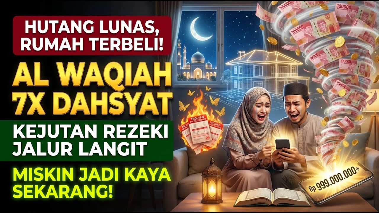 SANGAT MUSTAJAB! Dzikir Pagi Al Waqiah 7x Penarik Rezeki Spesial Puasa