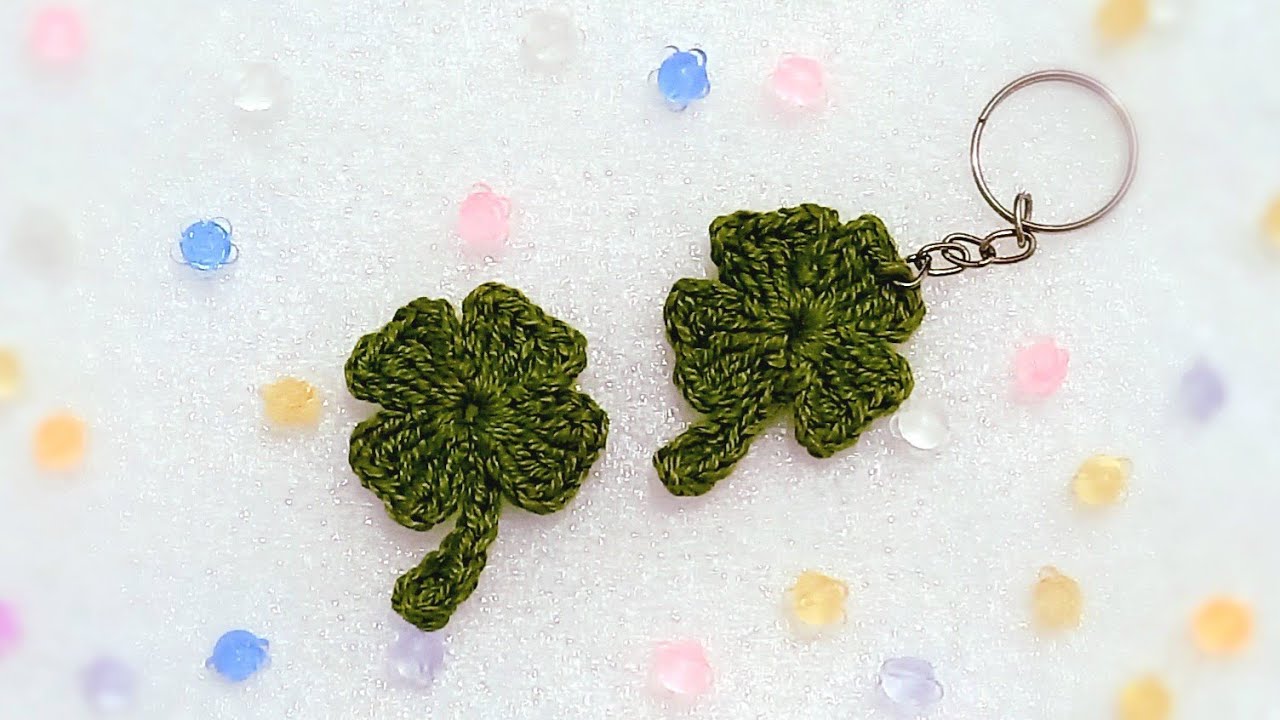 Como Fazer Um Chaveiro Trevo De Quatro Folhas Em Crochê Fácil E Simples De Fazer 🍀🧶