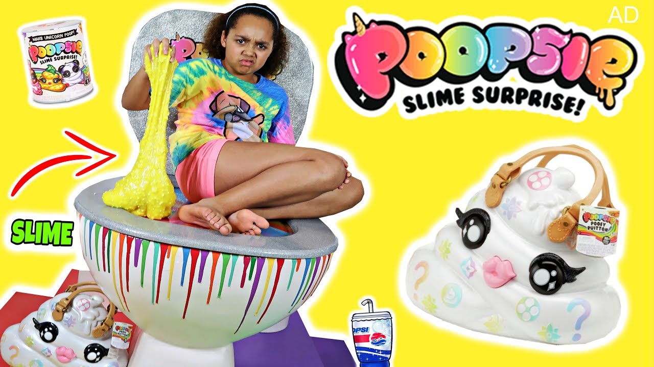 Giant Poopsie Slime Surprise Toilet! POOEY PUITTON DIY Slime