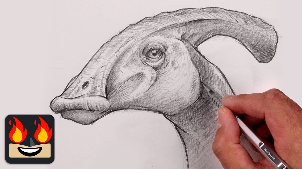 How To Draw Parasaurolophus | Jurassic Park Sketch