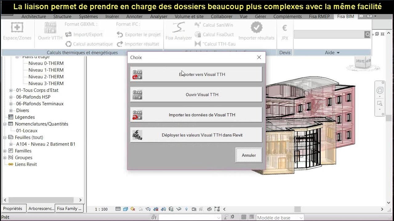 Logiciel Chauffage Ventilation Climatisation BIM, liaison avec Autodesk Revit, thermique du bâtiment