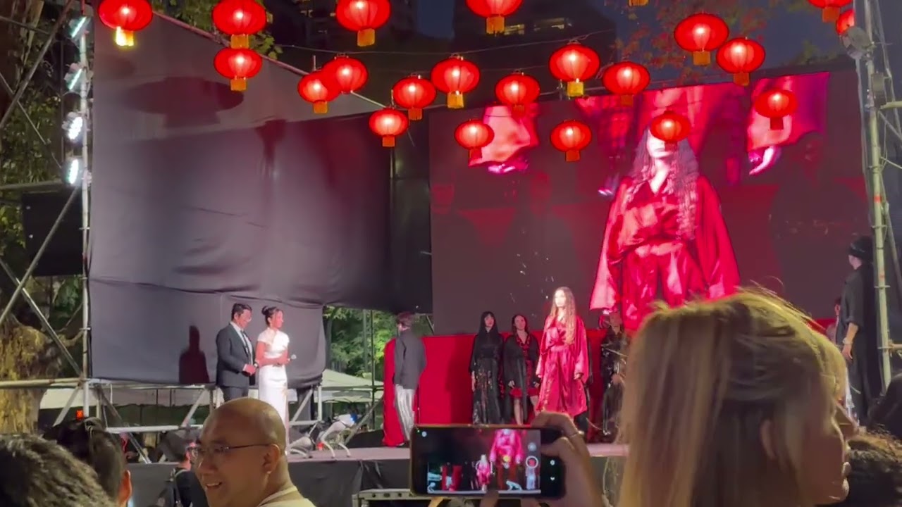 Fashion walk in Chinese New Year celebrations at Bario Chino, Buenos Aires 2026