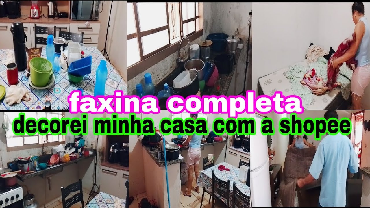 Faxina completa/ decorei minha casa com a shopee