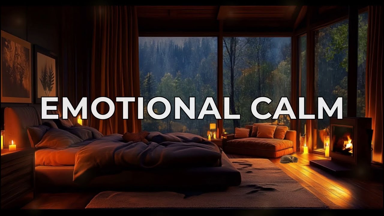 Deep Emotional Calm🔥Fireplace Sounds & Gentle Piano
