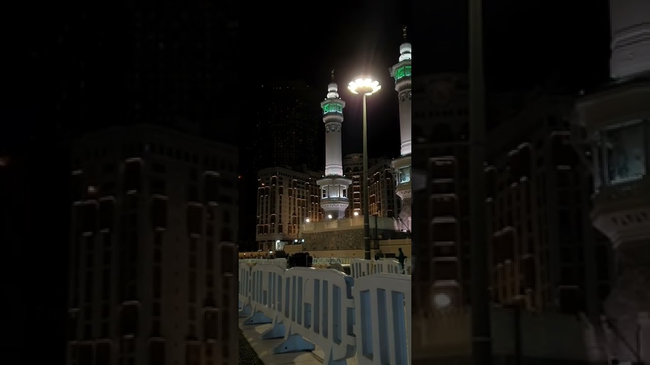 أول أذان للمؤذن عاطف بن علي ملا في المسجد الحرام