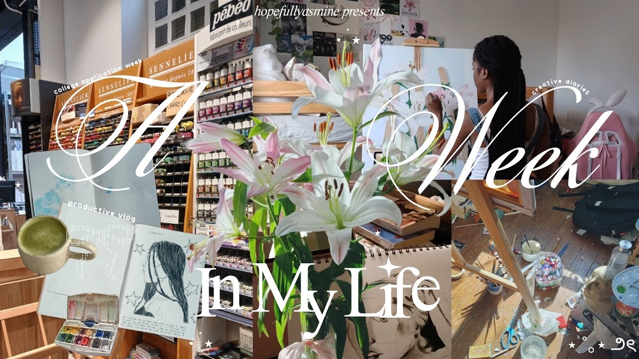 A Week In my life 🪷 | productive days, college applications, creative diaries, aesthetic vlog