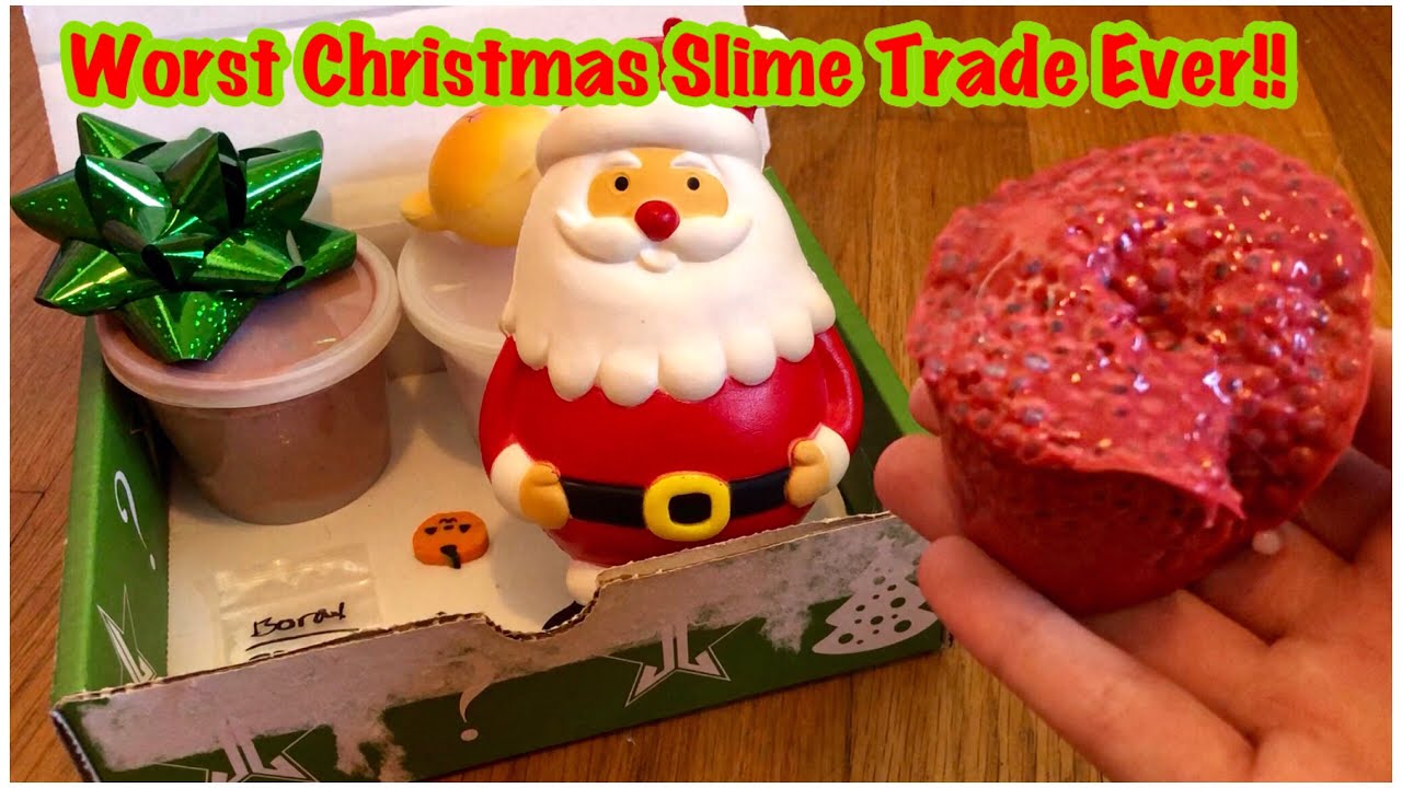Worst Christmas Slime Trade Ever!! 🤮🎄-Hair Clips, Gross Hair, All In Slime&rsquo;s-