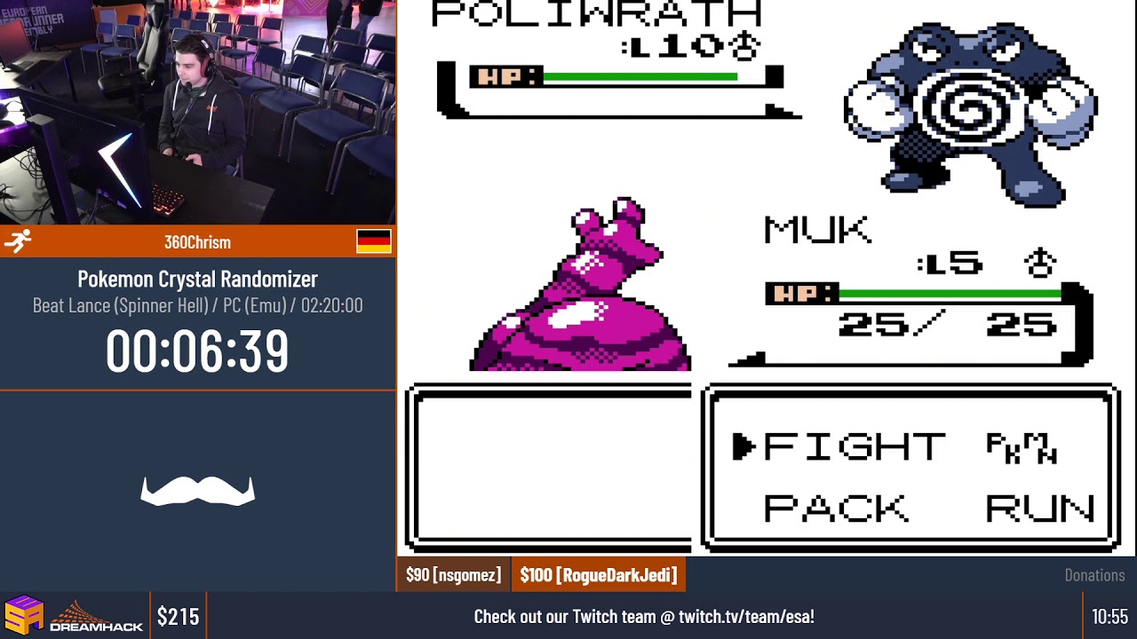 Pokemon Crystal Randomizer [Beat Lance (Spinner Hell)] by 360Chrism - #DHW19