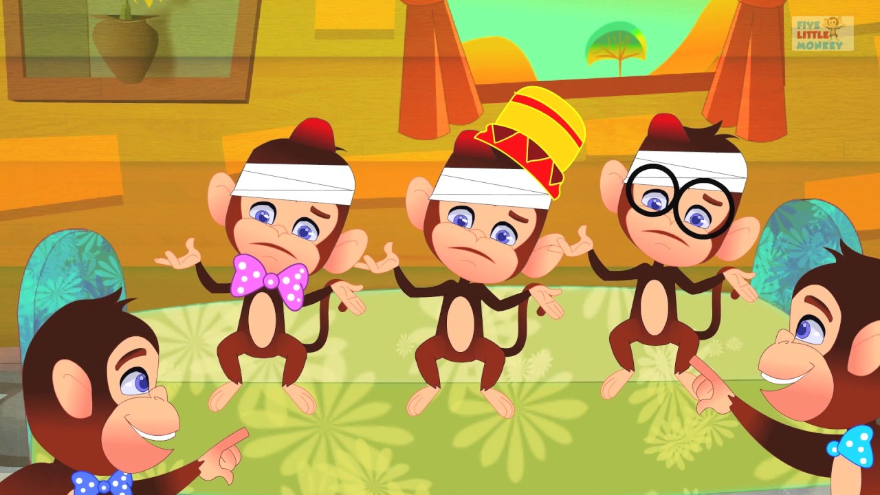 Five Little Monkeys | Nursery Rhymes | Kids Song For Children