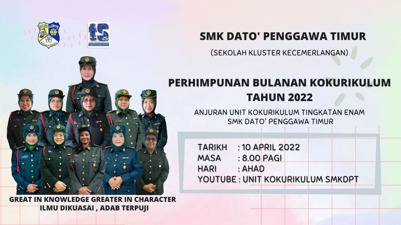 PERHIMPUNAN BULANAN KOKURIKULUM SMKDPT APRIL 2022