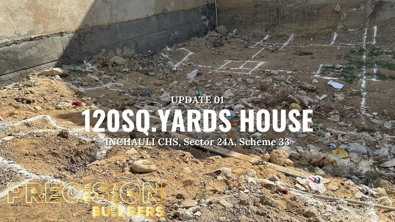 Layout to Short Columns Construction Update 01 120Sq.Yards Inchauli CHS Sector 24A Precision Builder