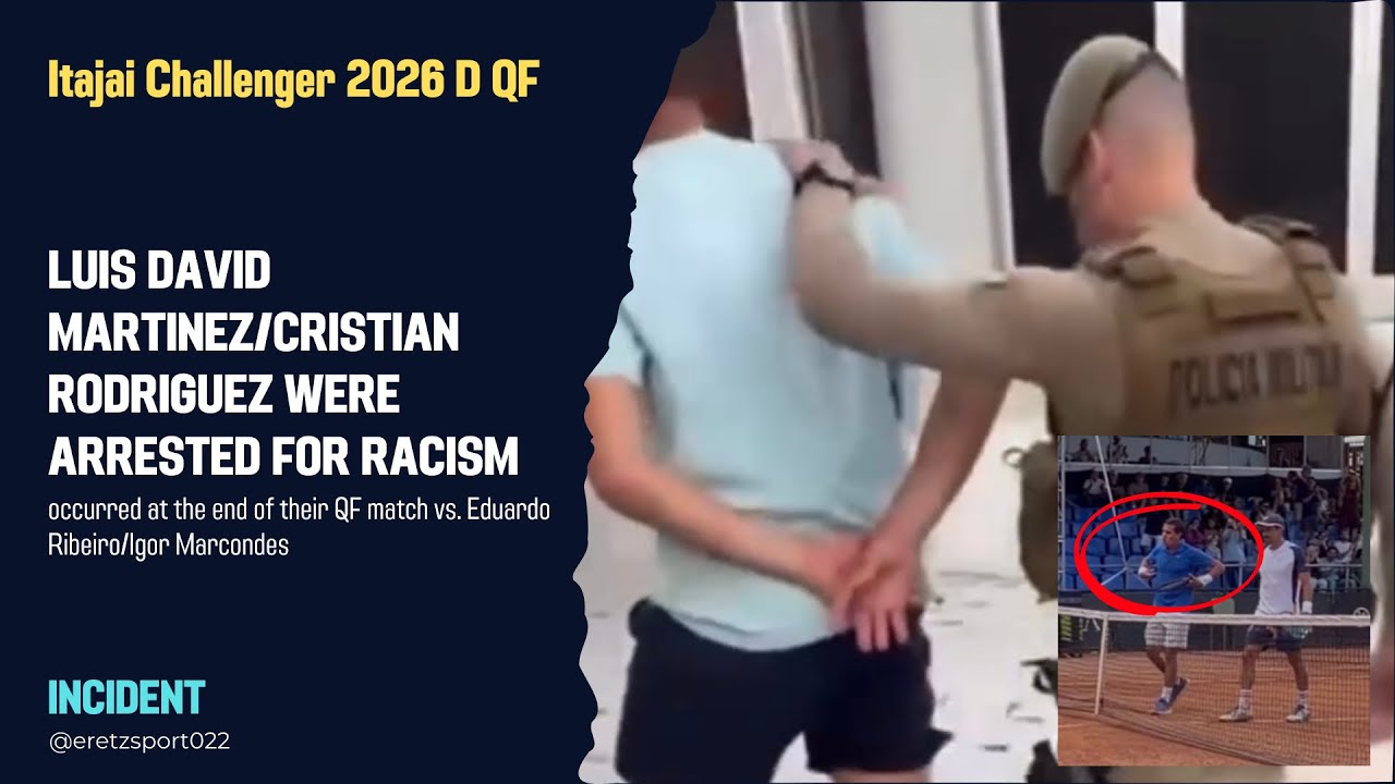 LUIS DAVID MARTINEZ/CRISTIAN RODRIGUEZ ARRESTED FOR RACISM | Itajai Challenger 2026 D QF, post-match
