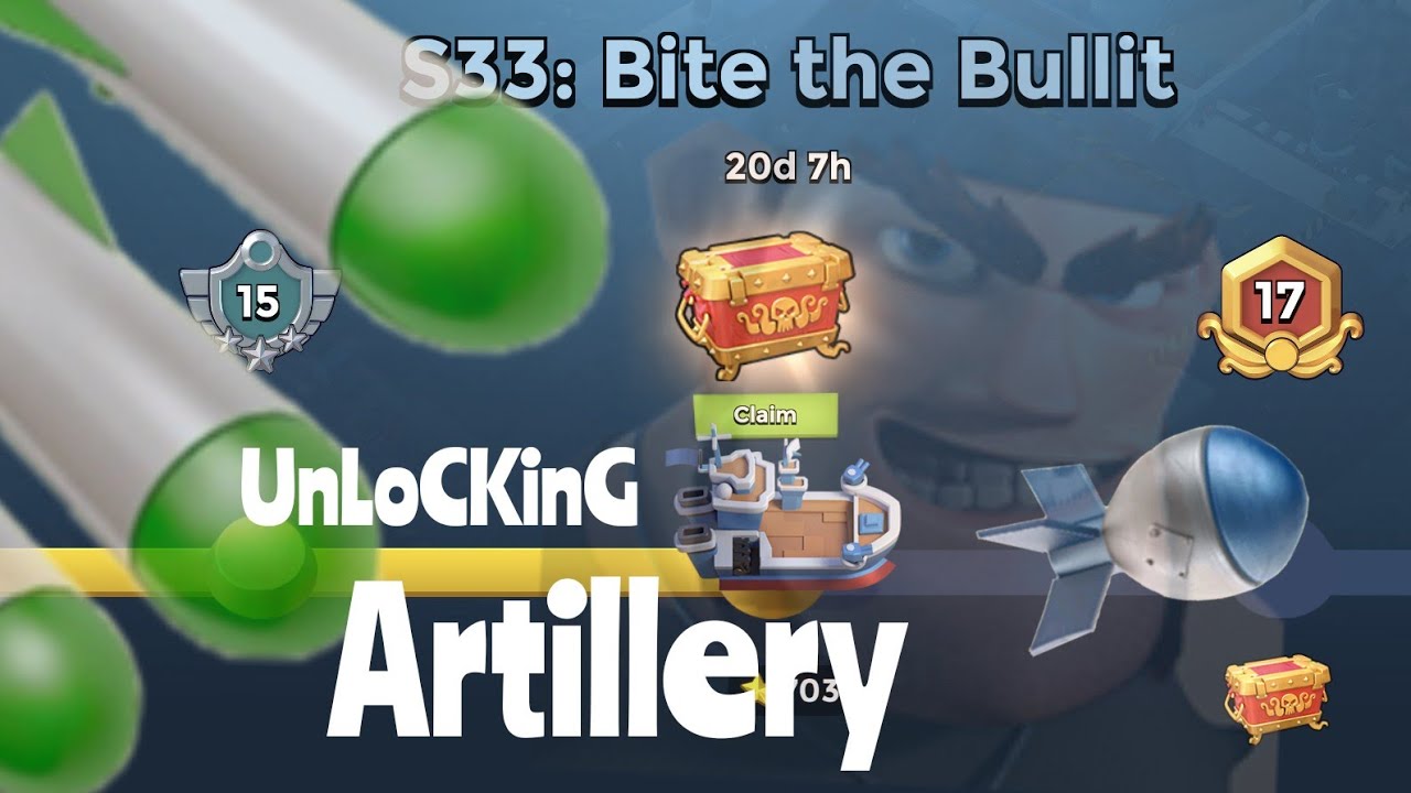 Rank 16 ACHIEVED!!! UnLoCKinG ARTILLERY in Boom Beach Warships Season 33.
