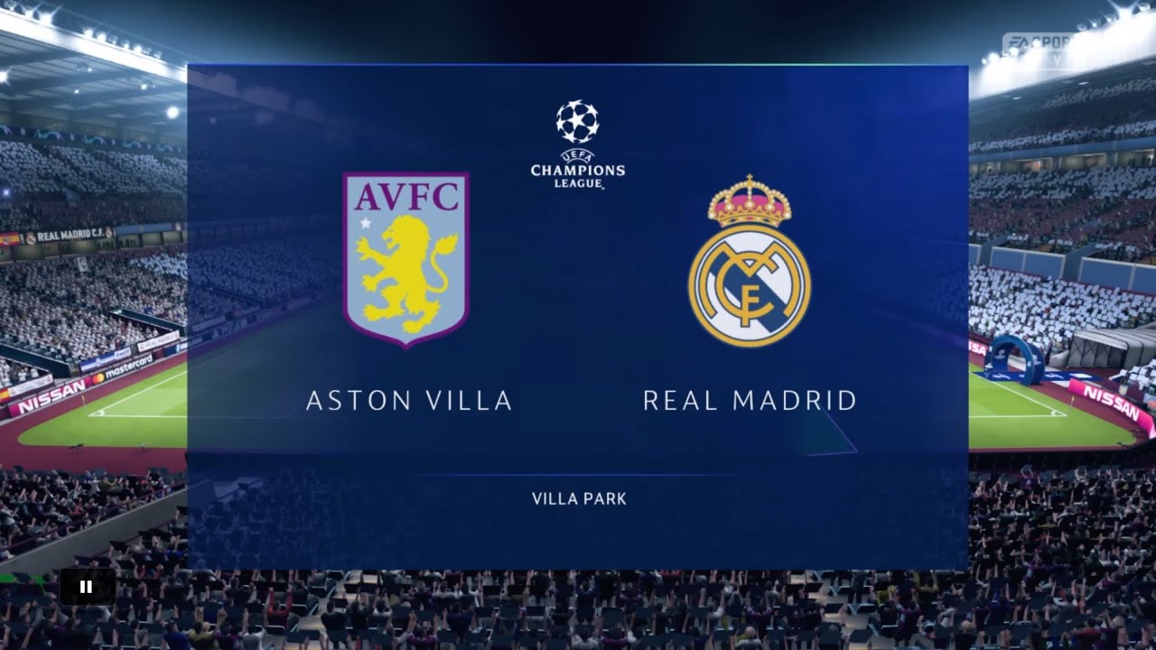 FIFA 19 ASTON VILLA VS REAL MADRID GAMEPLAY WALKTHROUGH CHAMPIONS LEAGUE GROUP STAGE 1080/60HZ PS4