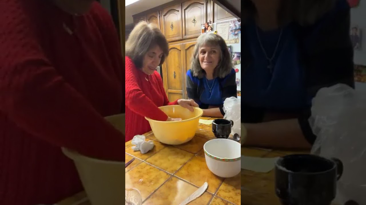 Armenian and English! Making kekhkeh (Arm. cookies) with my auntie Sela Doctorian (Daddy’s sister)! 