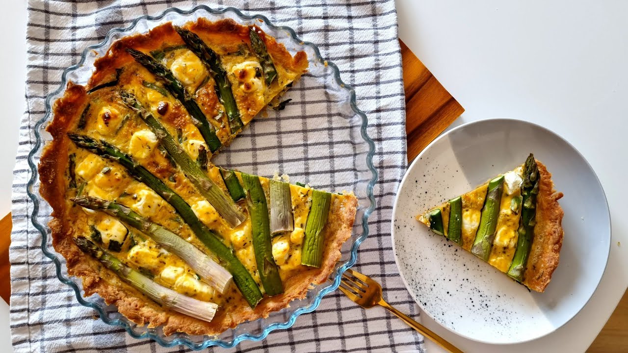 Wiosenna tarta ze szparagami i serem feta🥧💚