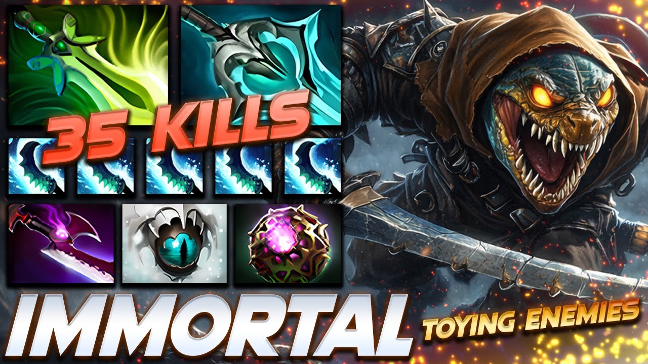 Slark 35 KILLS TOYING ENEMIES Immortal Rank - Dota 2 Pro Gameplay [Watch & Learn]