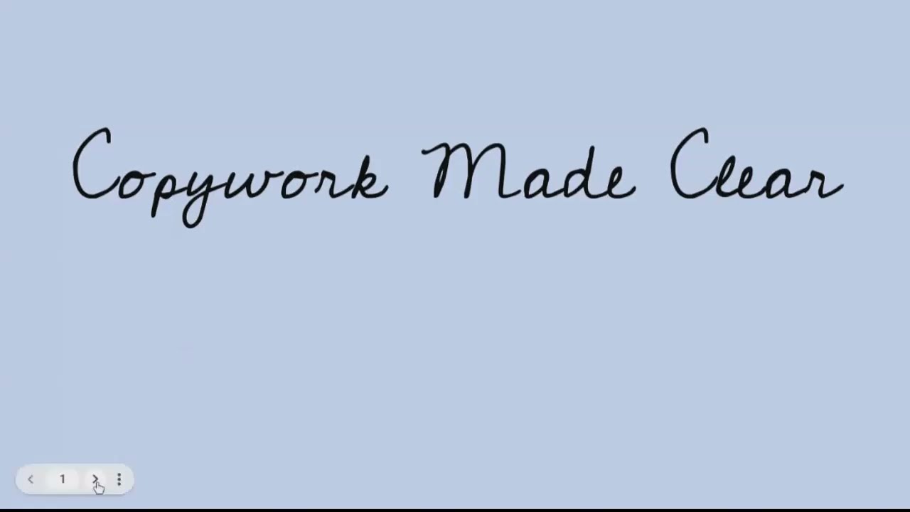 Copywork Made Clear