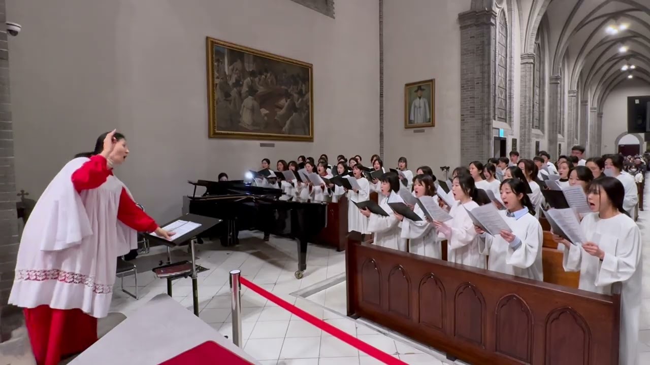 성탄송가 | 명동성당 청년성가대 엘리 | 2025년 12월 25일 주님 성탄 대축일 (자막)